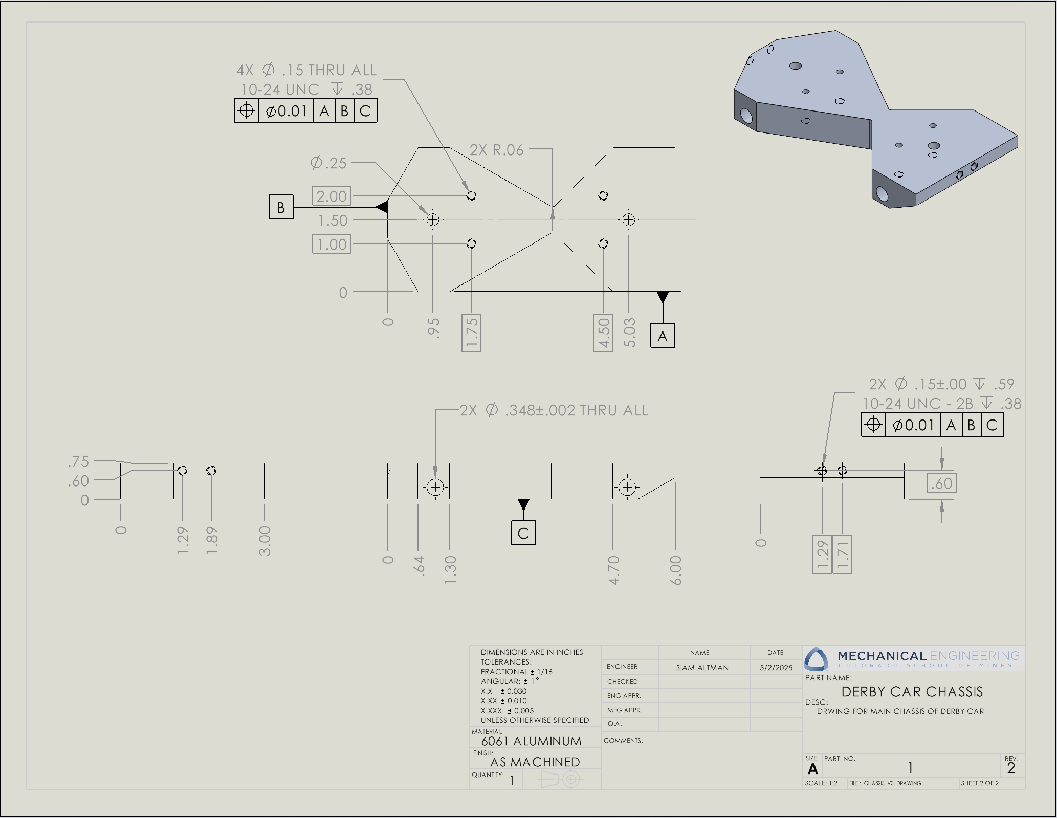 CAD Drawing of Derby Car